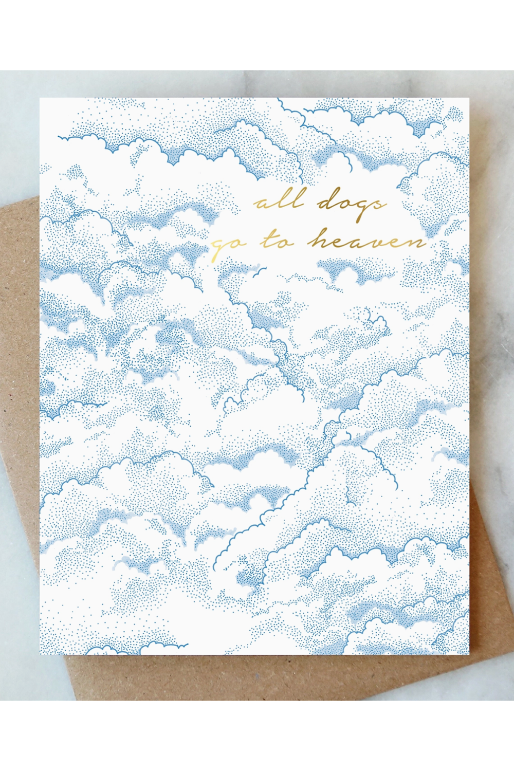 AJD Pet Sympathy Card - All Dogs Go To Heaven