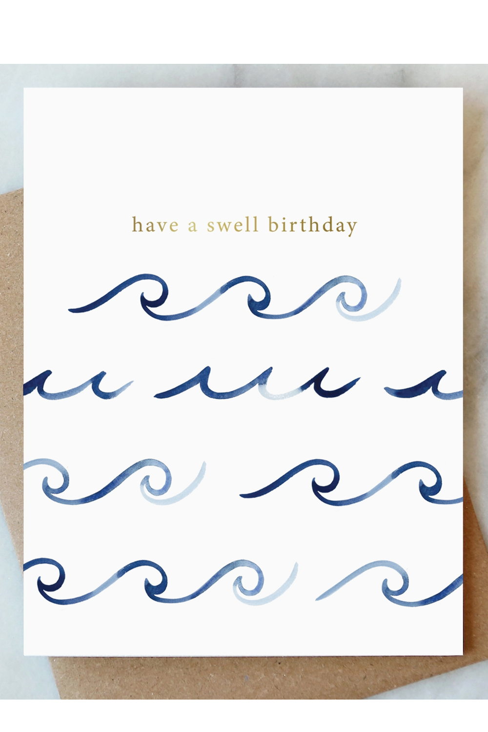 AJD Birthday Card - Waves