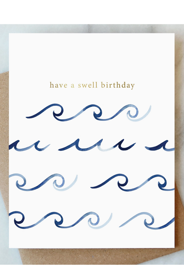 AJD Birthday Card - Waves