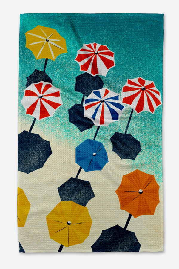 Geometry Kitchen Tea Towel - Dancing Umbrellas