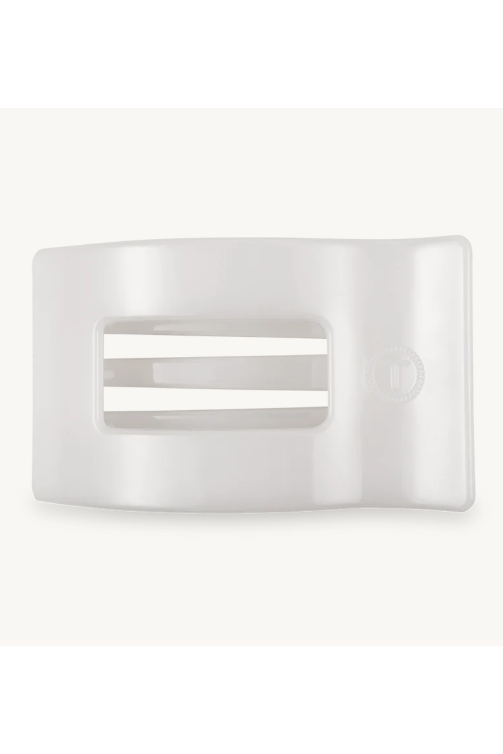 Teleties Rectangle Hair Clip - Coconut White