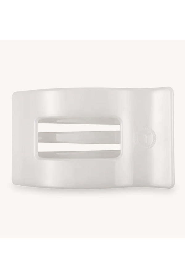 Teleties Rectangle Hair Clip - Coconut White