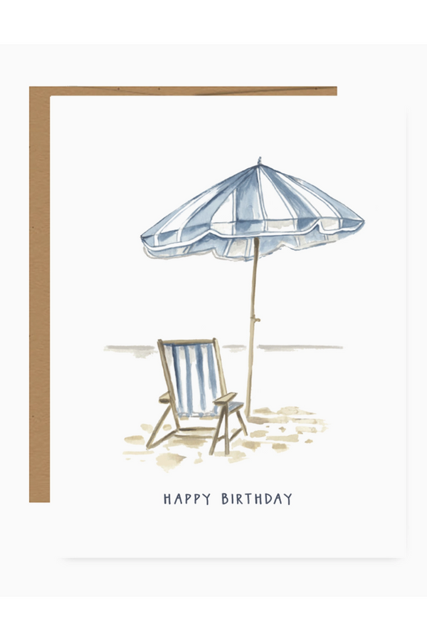 JFS Birthday Card - Beach Umbrella