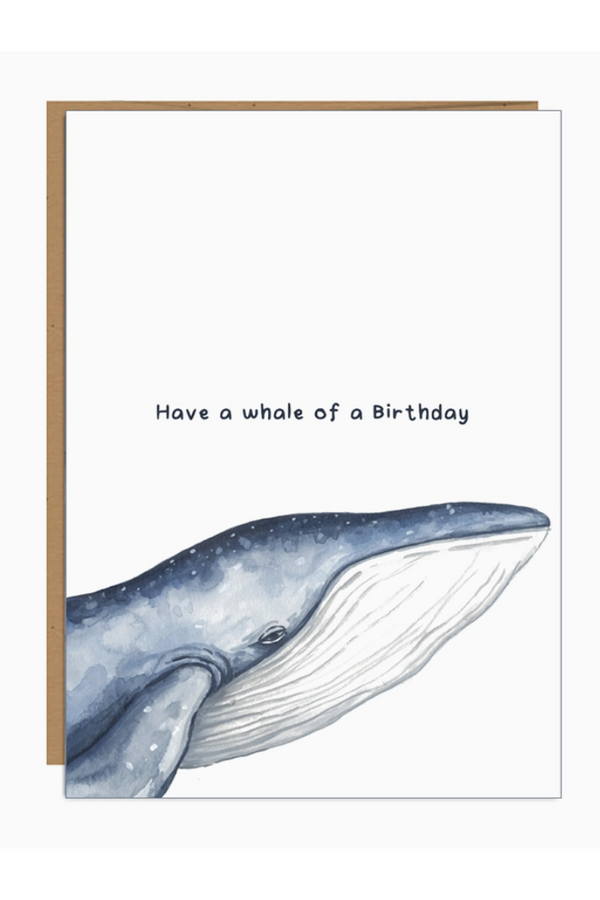 JFS Birthday Card - Blue Whale