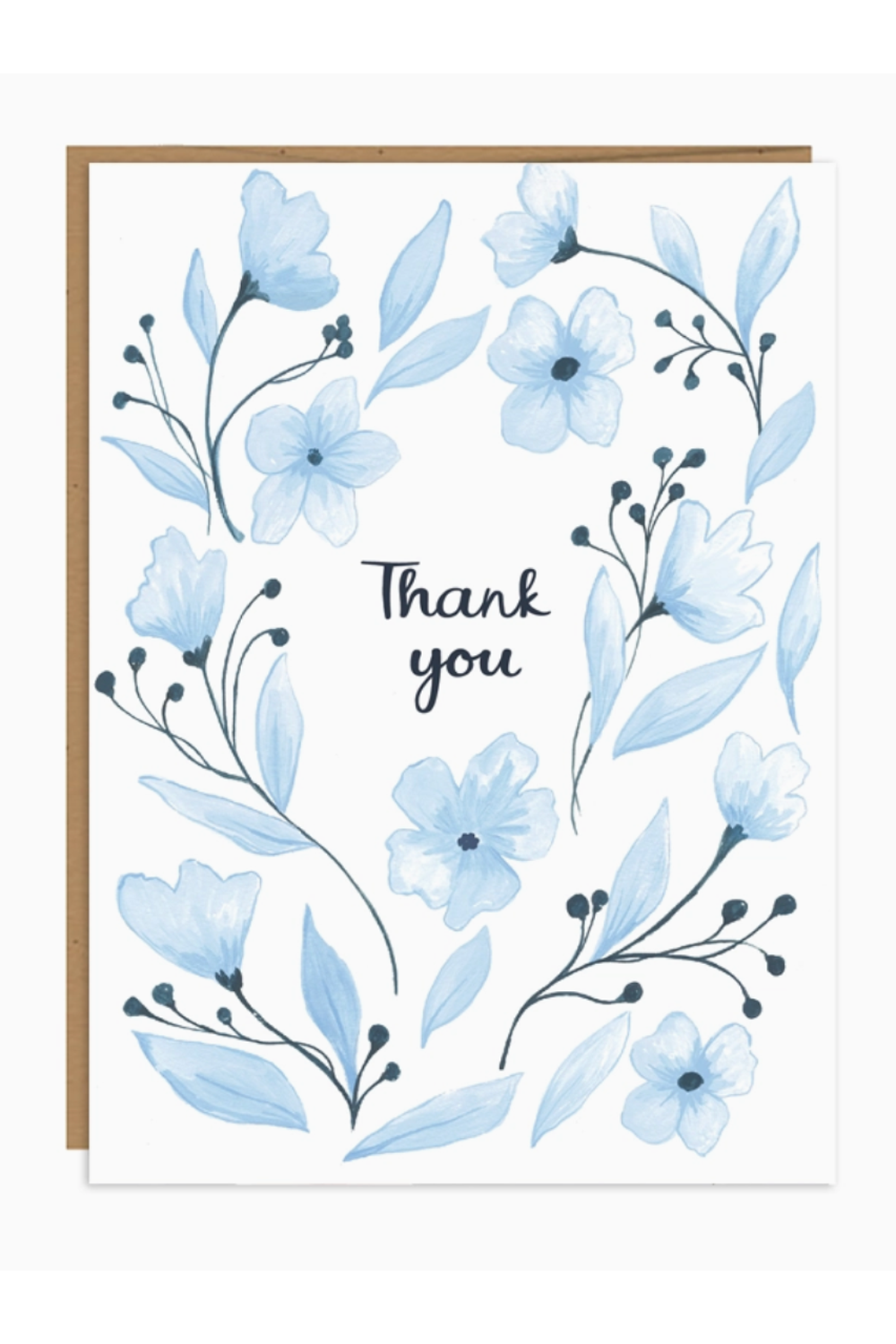 JFS Thank You Card - Blue Floral