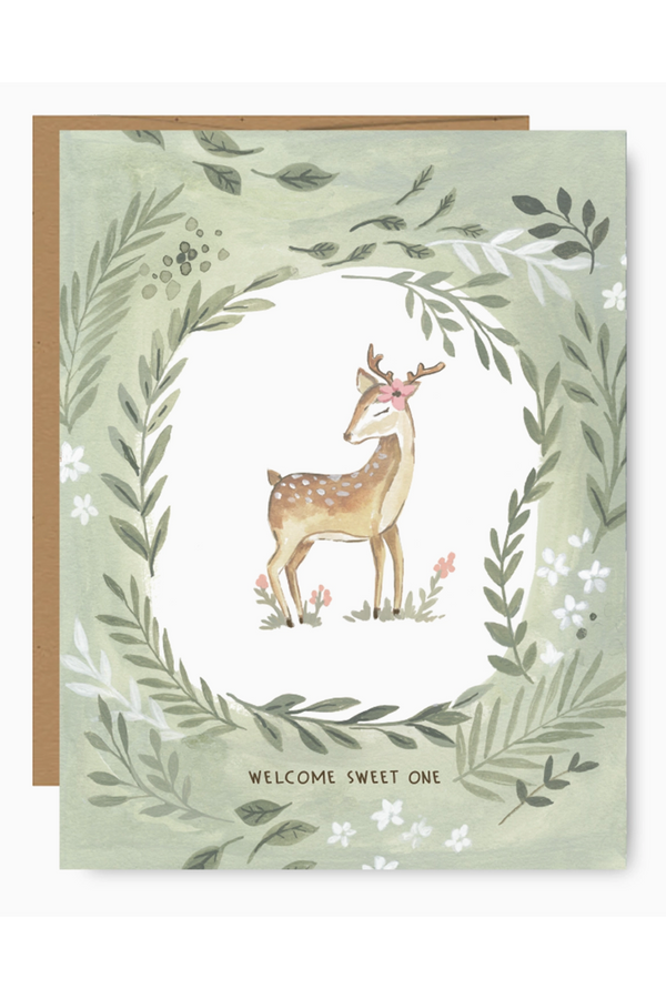 JFS Baby Greeting Card - Sweet Deer