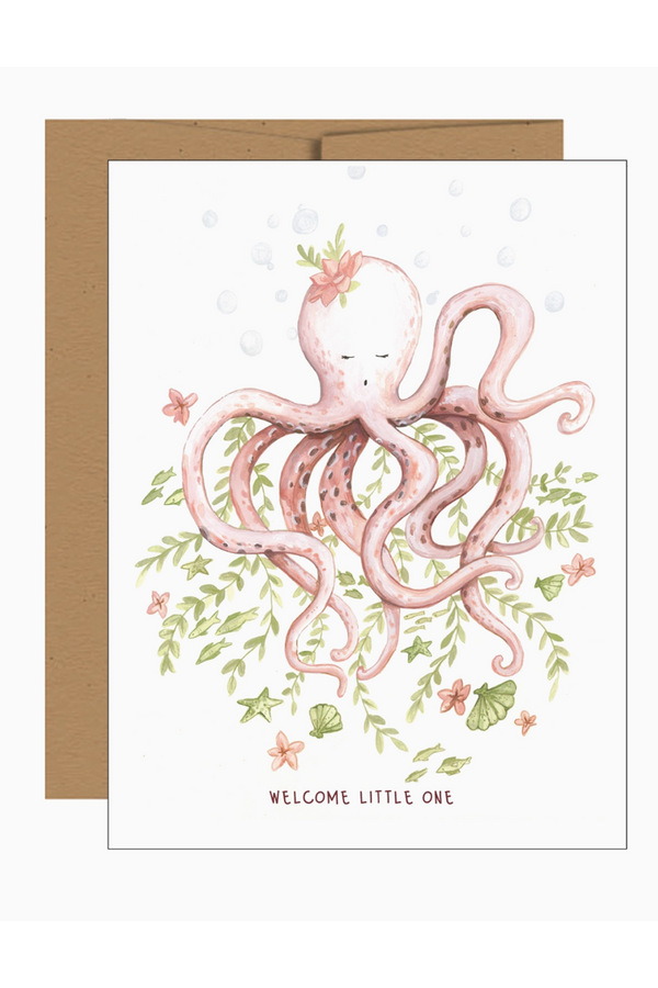 JFS Baby Greeting Card - Sweet Octopus
