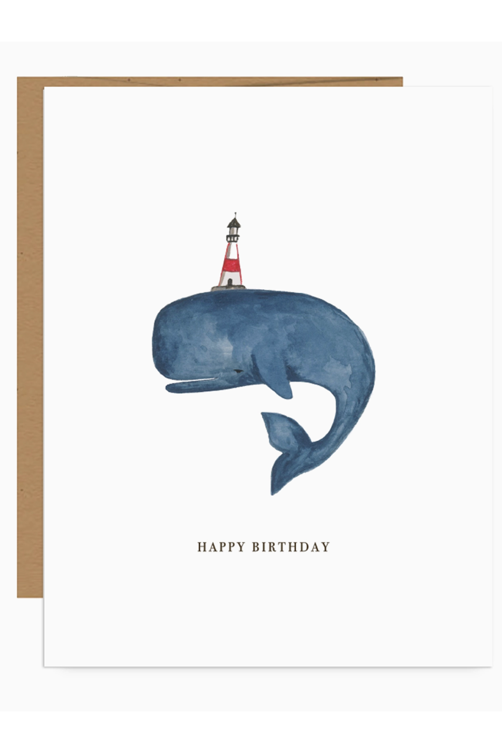 JFS Birthday Card - Whale + Lighthouse