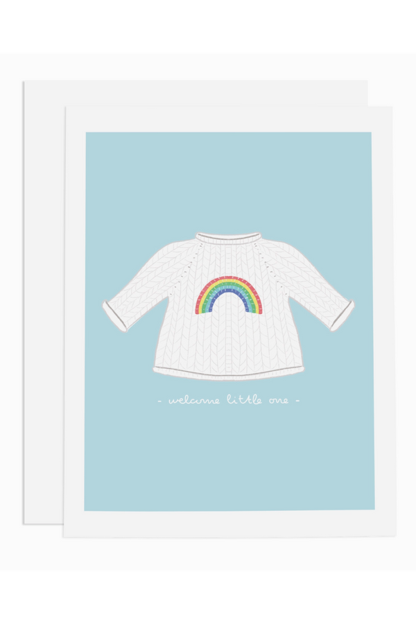 RMS Baby Card - Rainbow Sweater