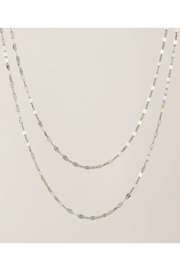Waterproof Necklace - Ray Layered Silver
