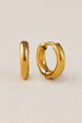 Waterproof Earring - Tube Hoop Gold