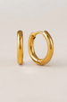 Waterproof Earring - Tube Hoop Gold