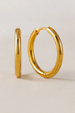 Waterproof Earring - Tube Hoop Gold