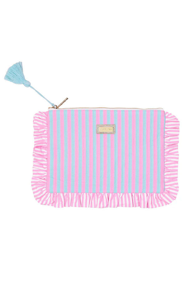 Lilly Ruffle Pouch - Stripe