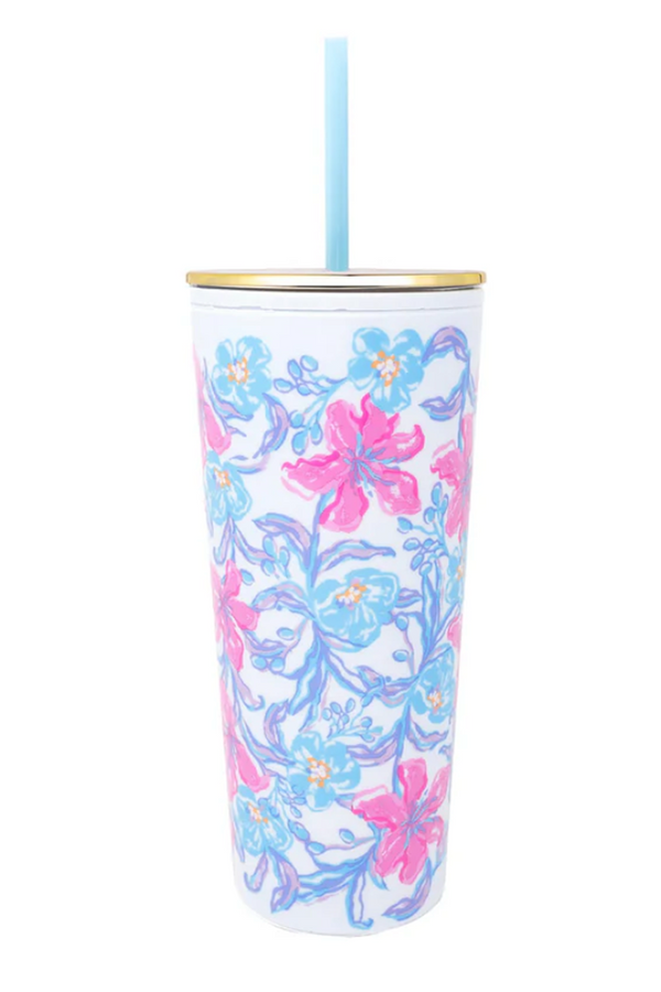 Lilly Straw Tumbler - Beachside Haven