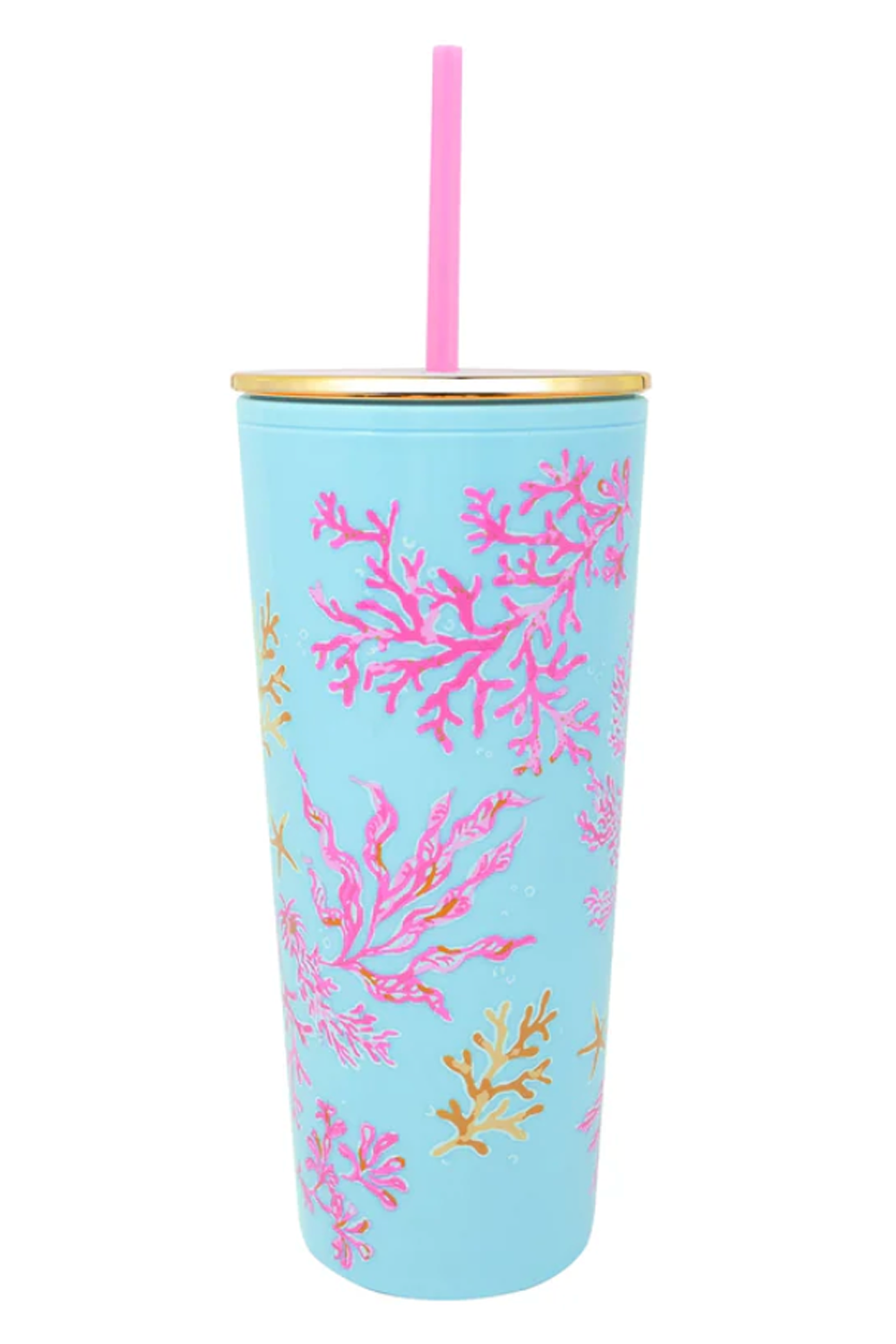 Lilly Straw Tumbler - Royal Coral