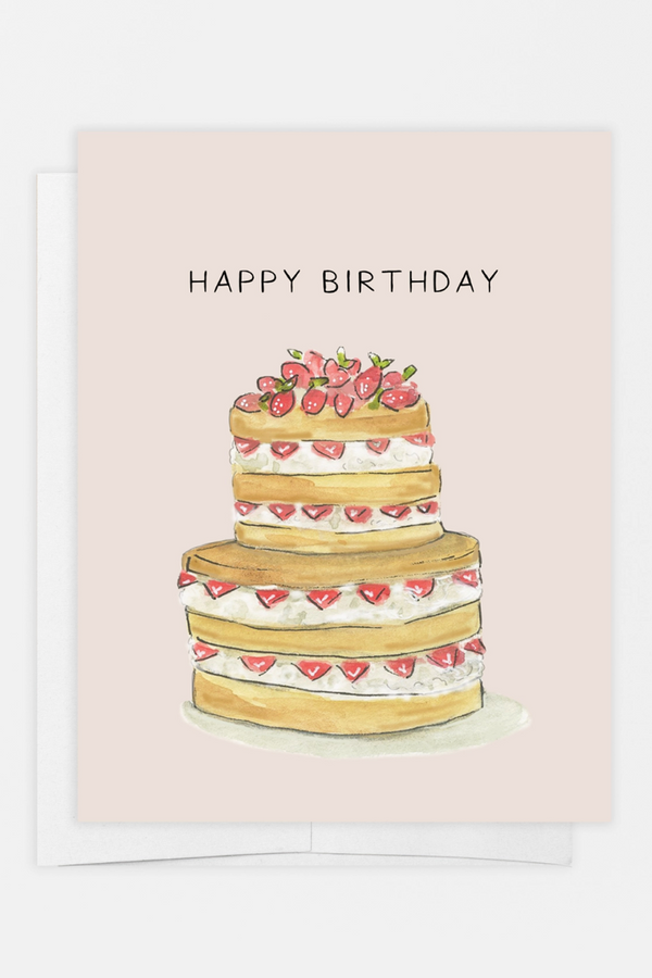EO Birthday Card - Strawberry Cake