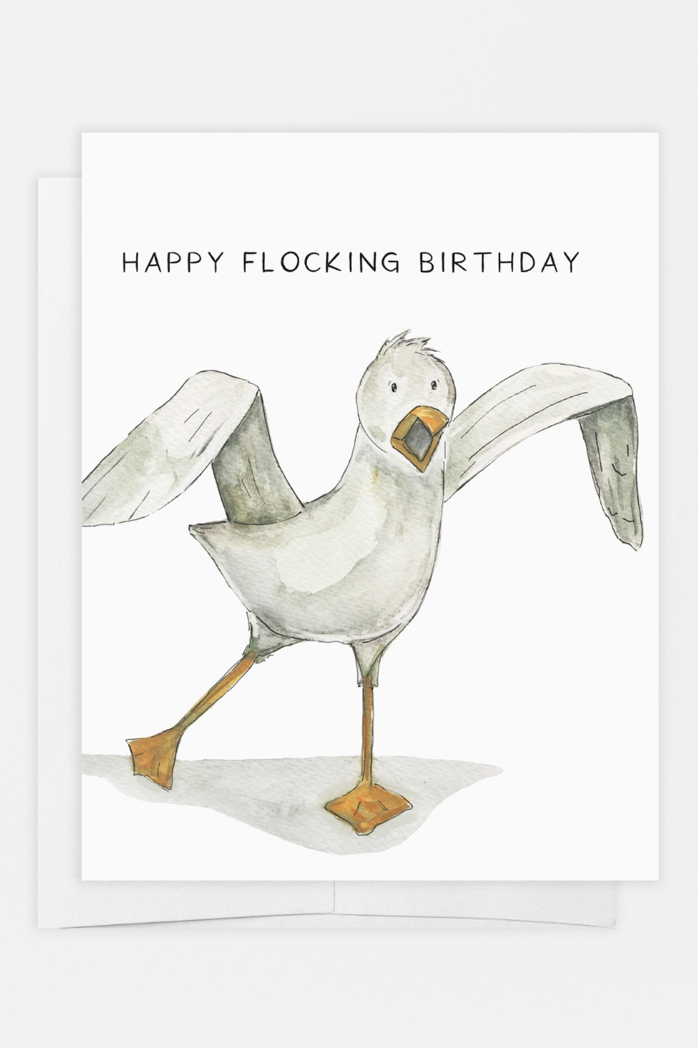 EO Birthday Greeting Card - Flocking Seagull