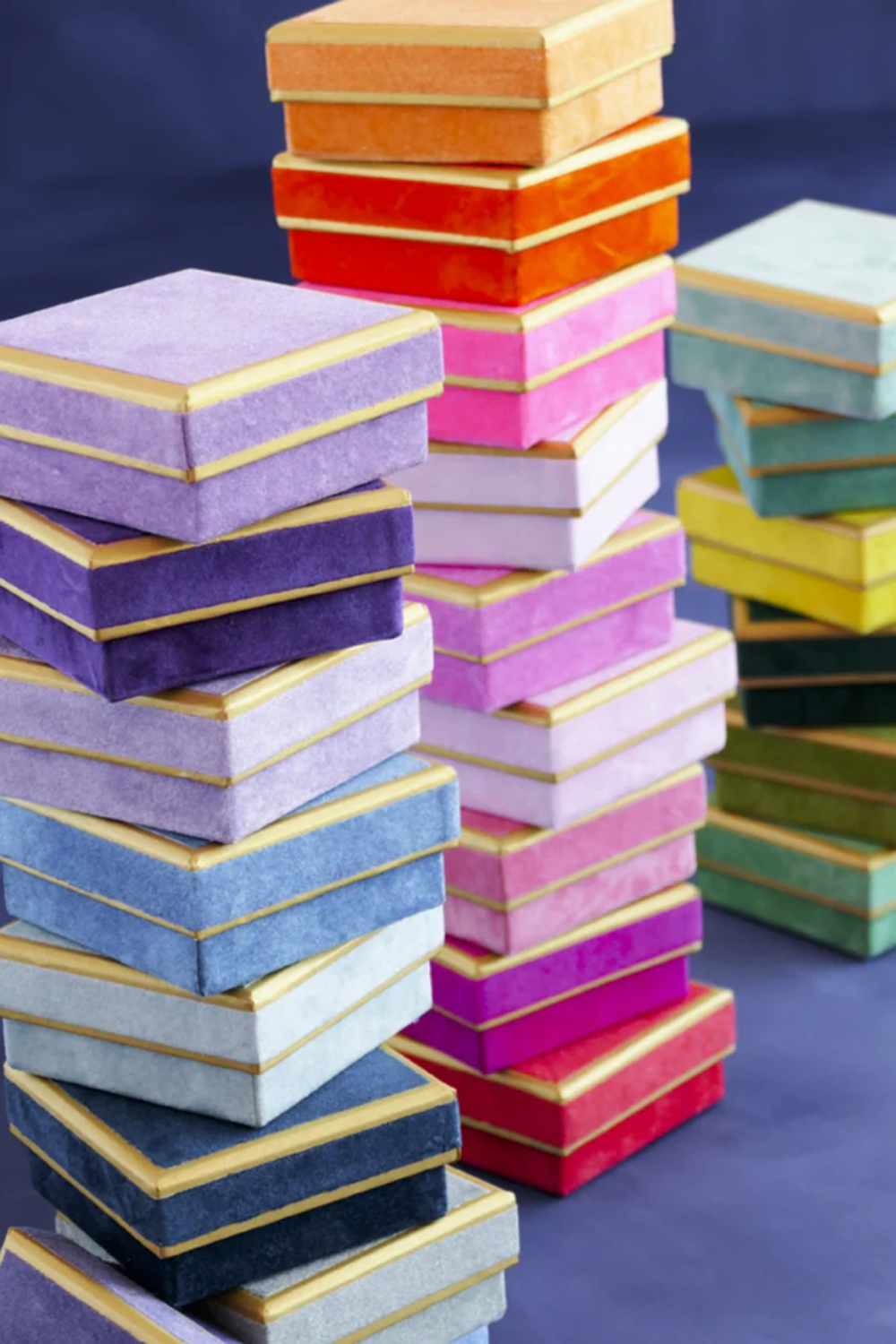 Small Flocked Jewelry Box