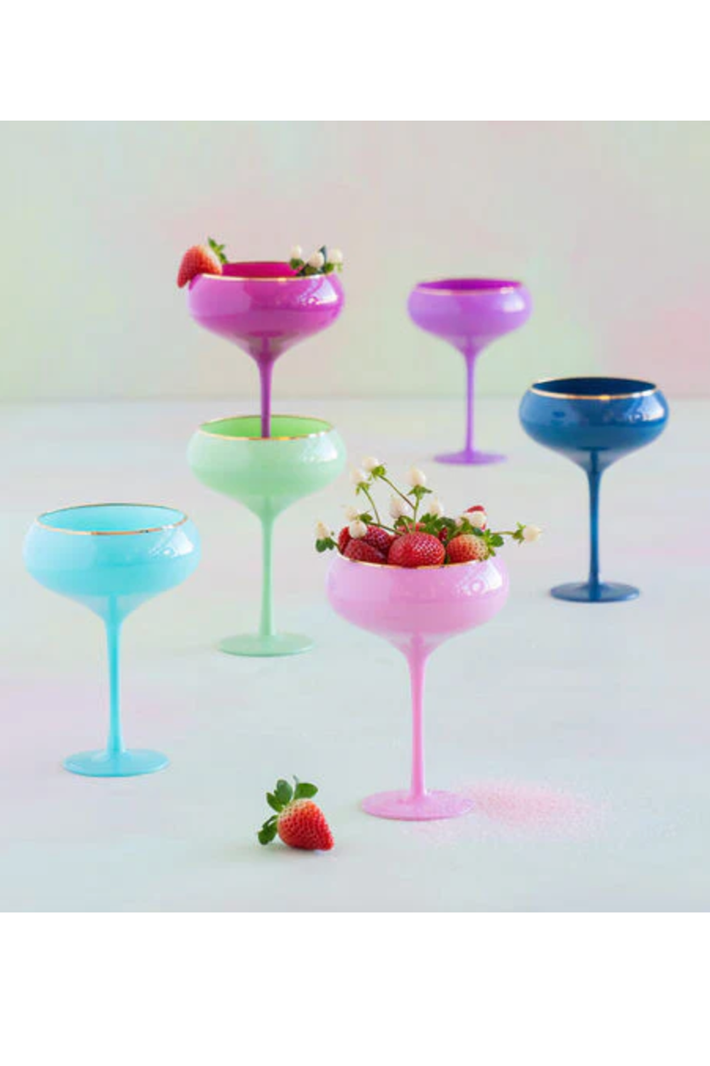 SIDEWALK SALE ITEM - Sugar Plum Coupe Glass