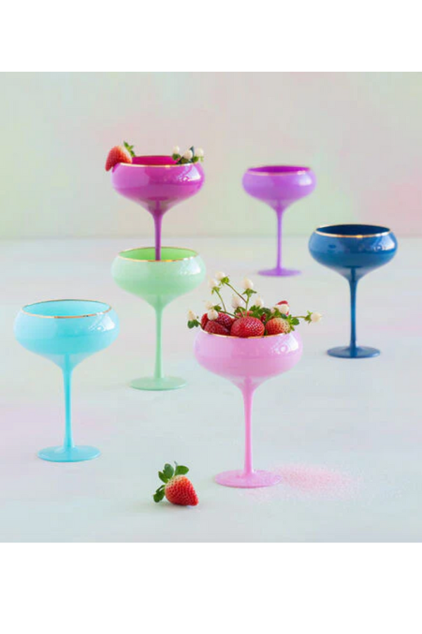 SIDEWALK SALE ITEM - Sugar Plum Coupe Glass