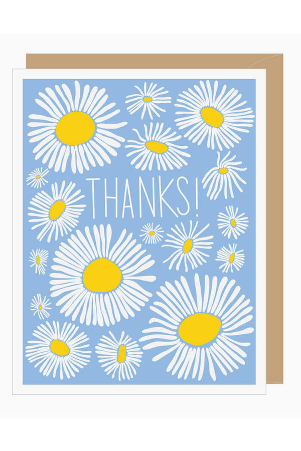 Apt Thank You Card - Abstract Daisies