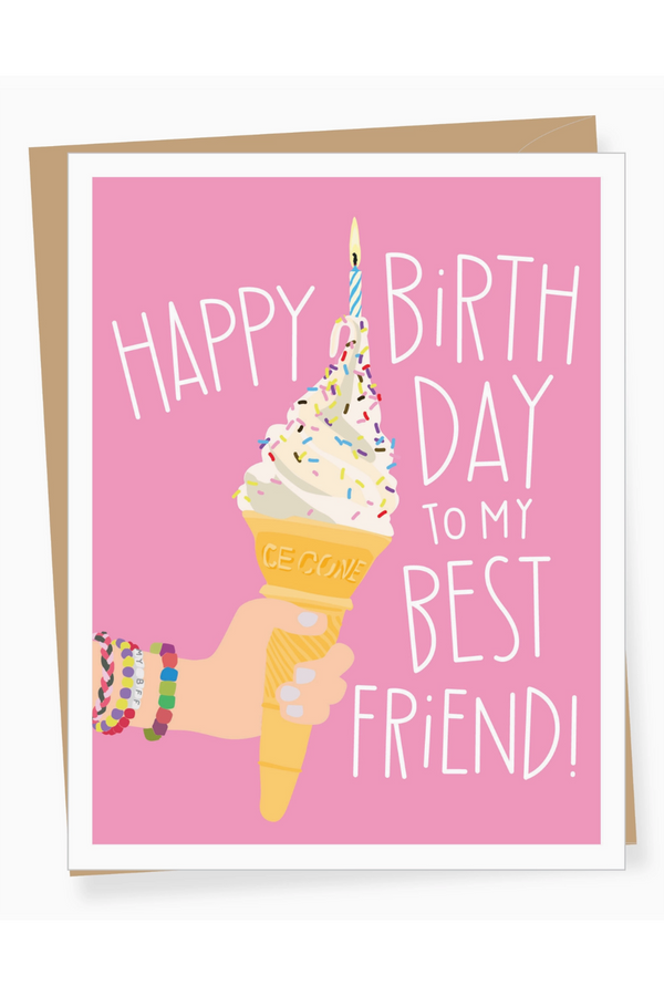 Apt Birthday Card - BFF Ice Cream