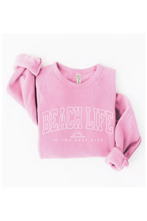 OC Adult Sweatshirt - Beach Life Pink