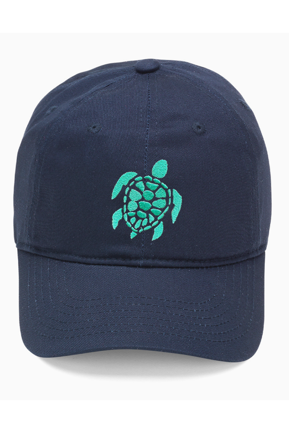 Baseball Cap - Embroidered Sea Turtle Navy