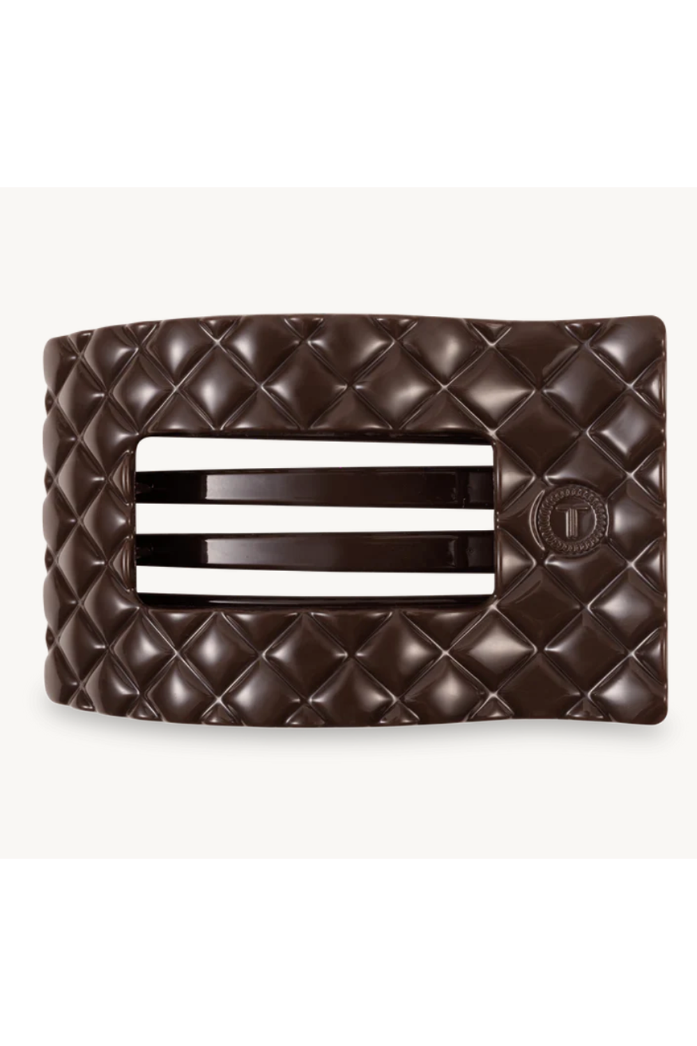 Teleties Rectangle Hair Clip - Quilted Truly Taupe