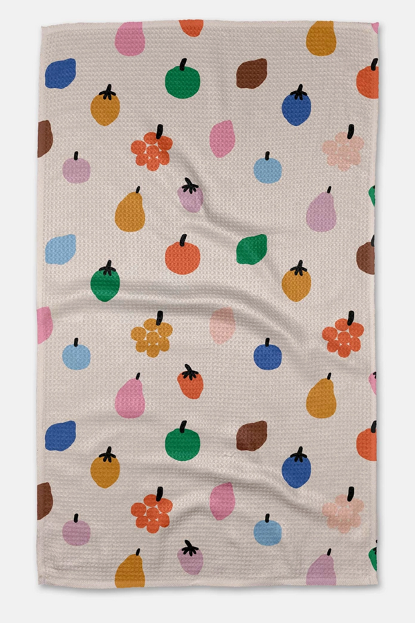 Geometry Kitchen Tea Towel - Fruit Basket