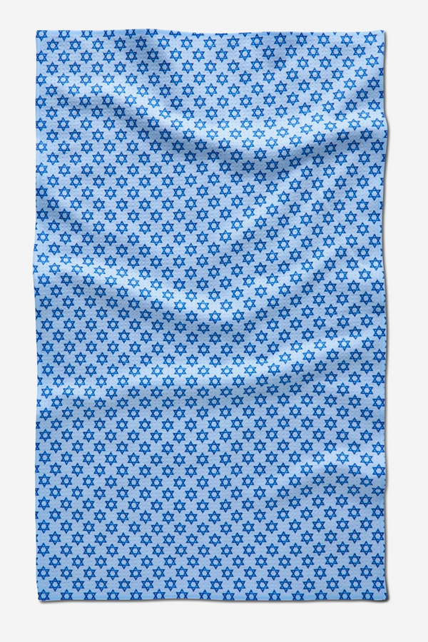 Geometry Kitchen Tea Towel - Hanukkah Tradition