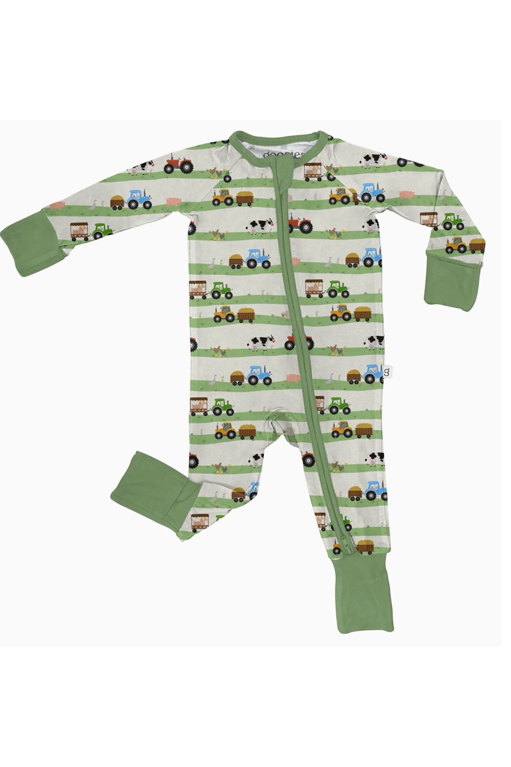 Goosie Zip PJ - Farm Stripes