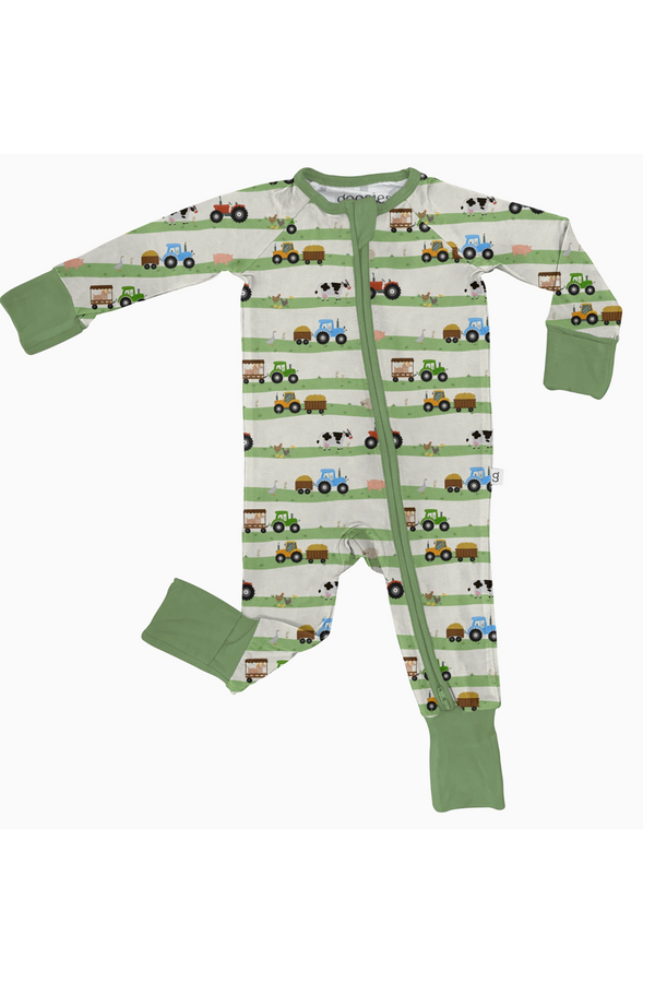Goosie Zip PJ - Farm Stripes