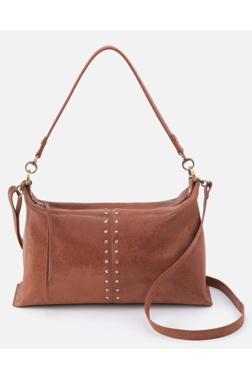 Avon Shoulder + Crossbody Purse - Buffed Hide Burnished Saddle