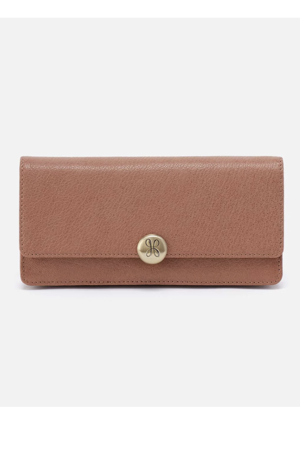 Hutton Large Wallet - Micrograin Leather Glazed Donut