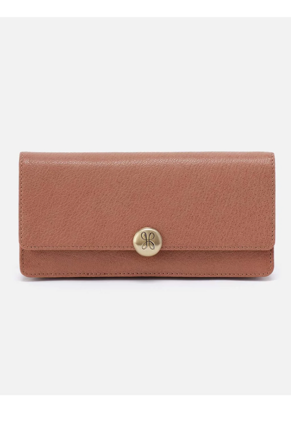 Hutton Large Wallet - Micrograin Leather Glazed Donut