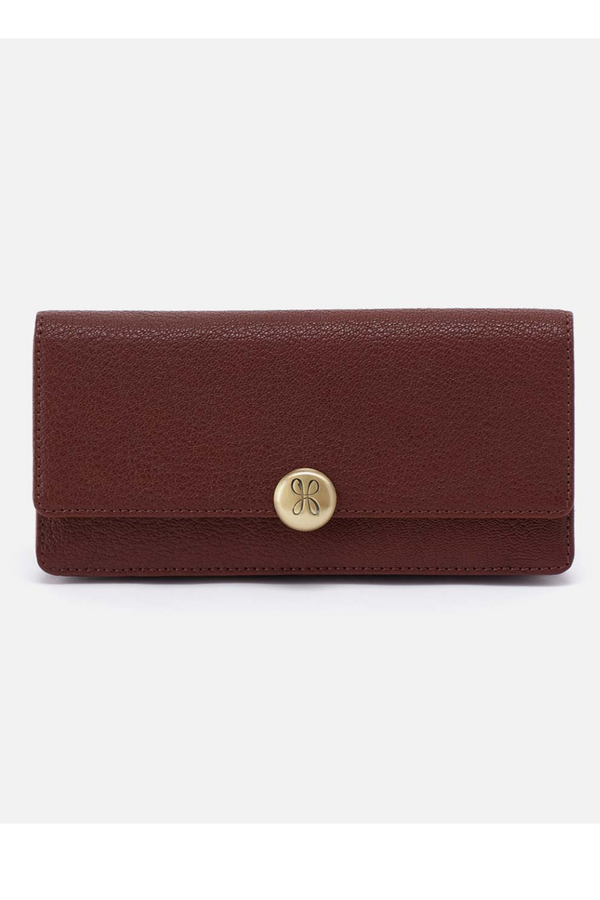 Hutton Large Wallet - Micrograin Leather Brown Bear