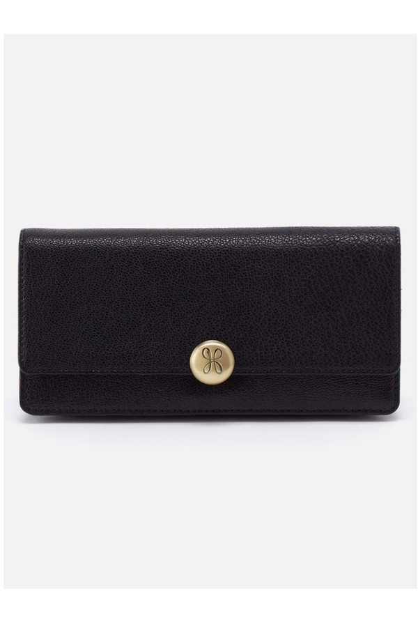 Hutton Large Wallet - Micrograin Leather Black