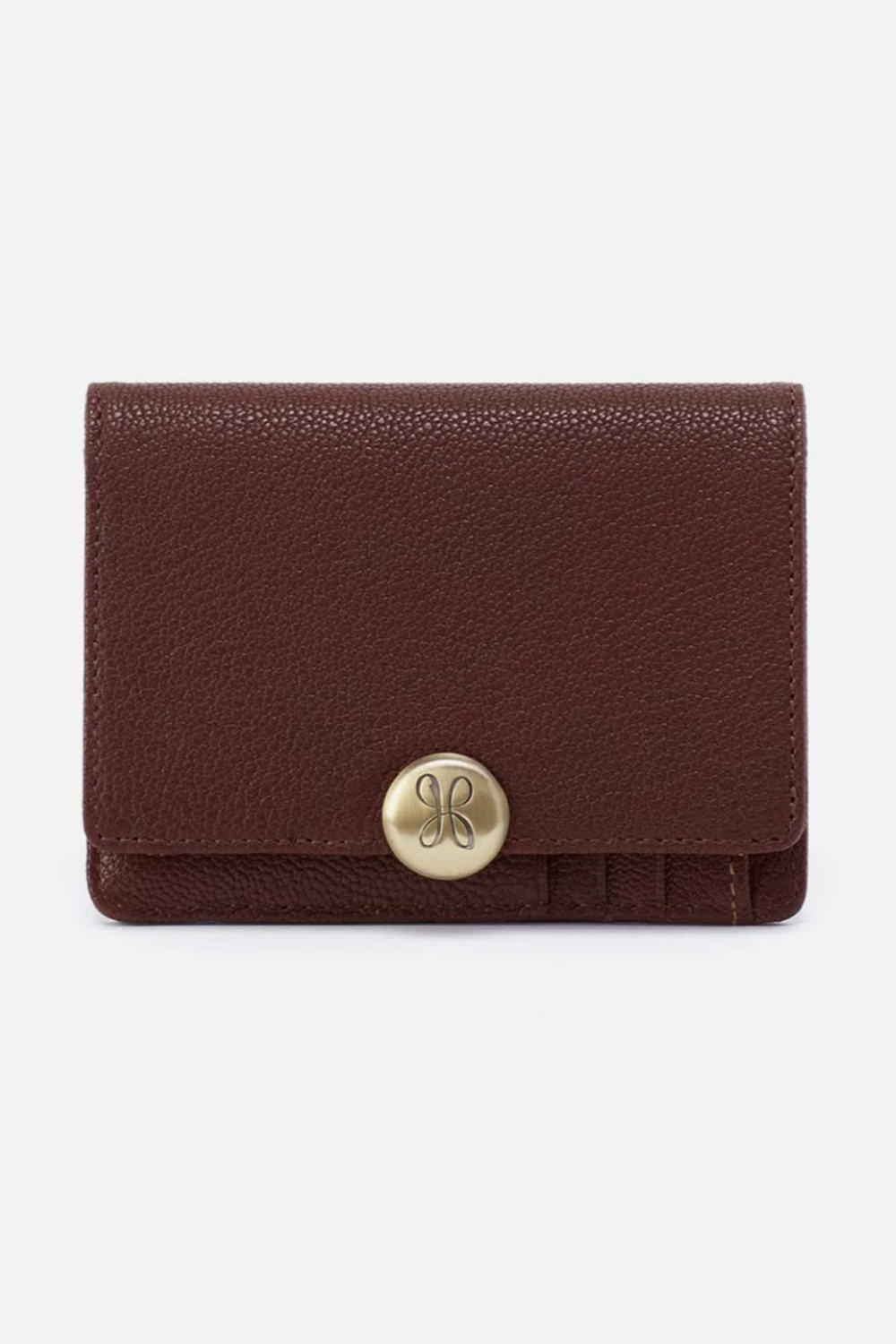 Hutton Small Wallet - Micrograin Leather Brown Bear
