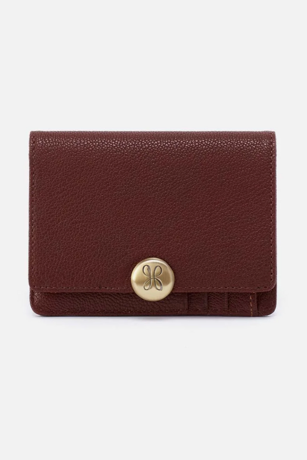 Hutton Small Wallet - Micrograin Leather Brown Bear