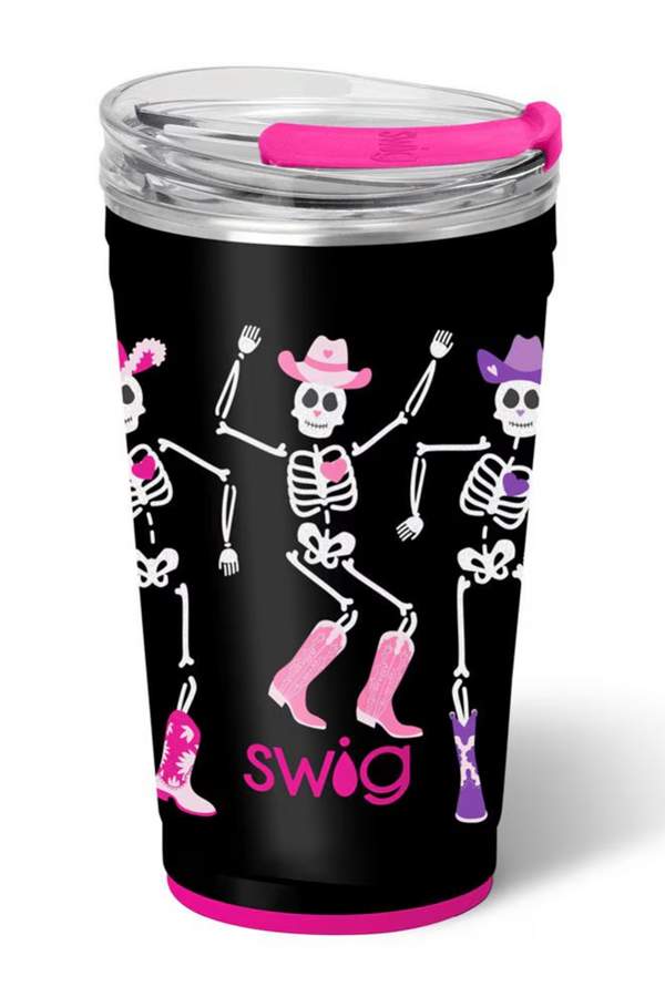 Swig Party Cup 24oz - Let's Go Ghouls Skeletons