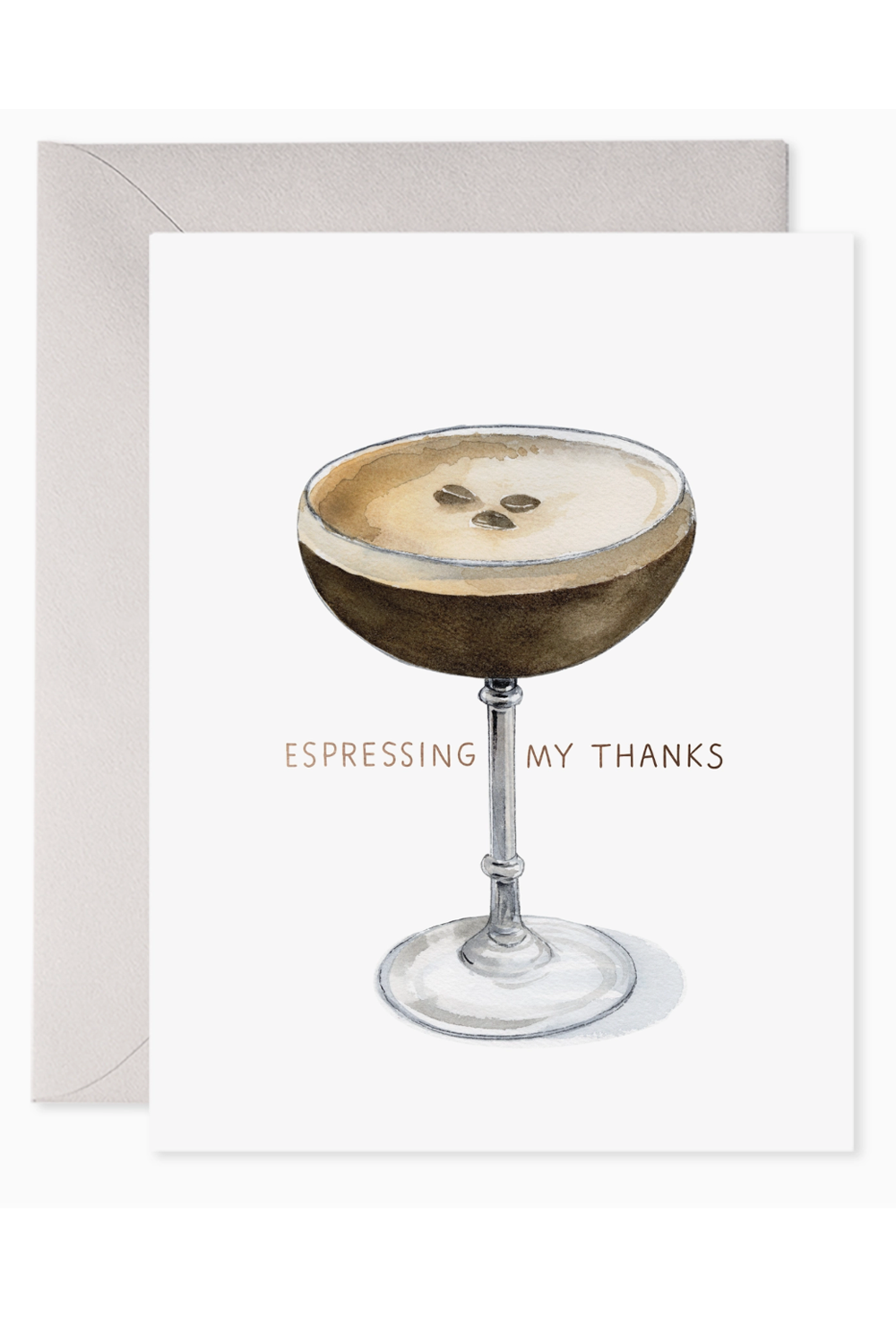EFRAN Thank You Greeting Card - Espresso