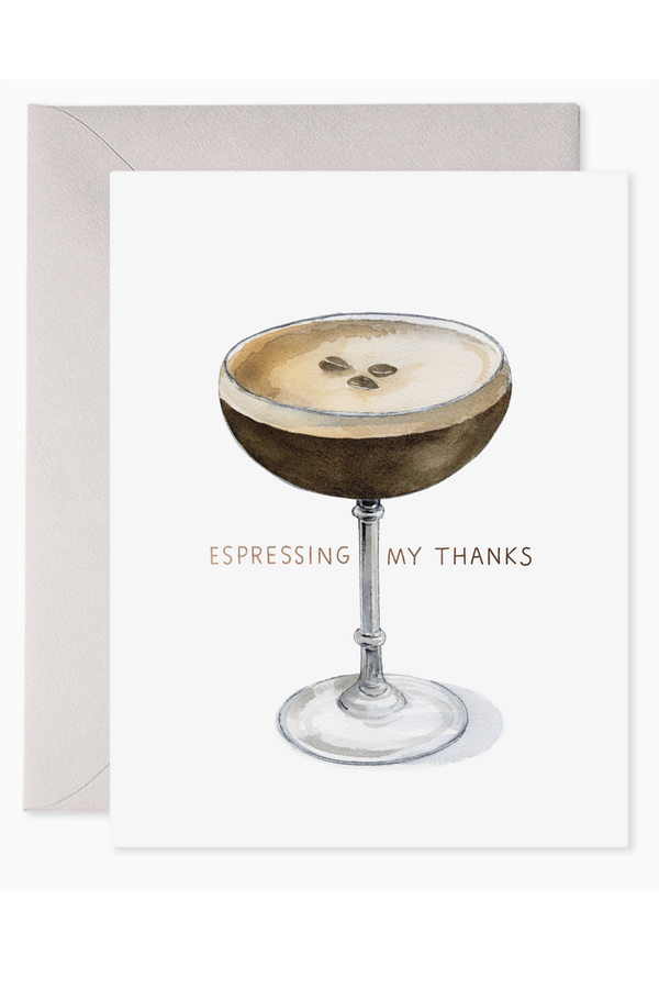 EFRAN Thank You Greeting Card - Espresso
