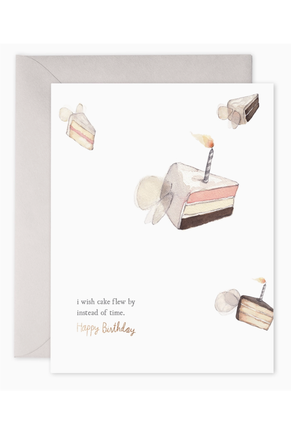 EFRAN Birthday Greeting Card - Flying Cake