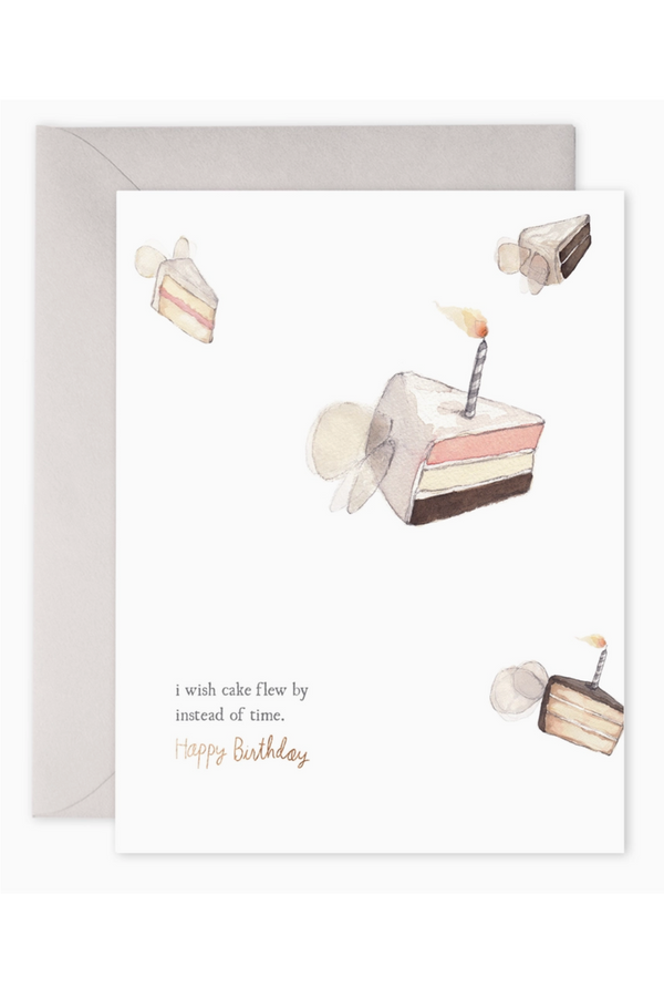 EFRAN Birthday Greeting Card - Flying Cake