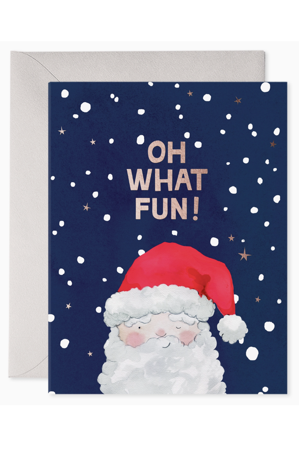 EFRAN Holiday Greeting Card - Oh What Fun Santa