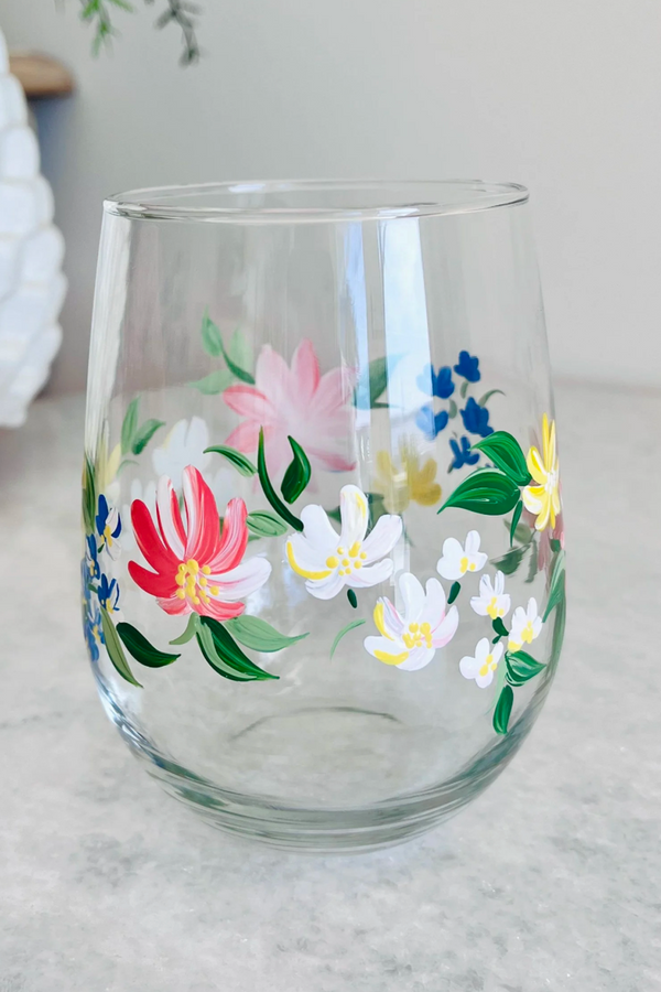 DJ Stemless Wine Glass - Spring Fling