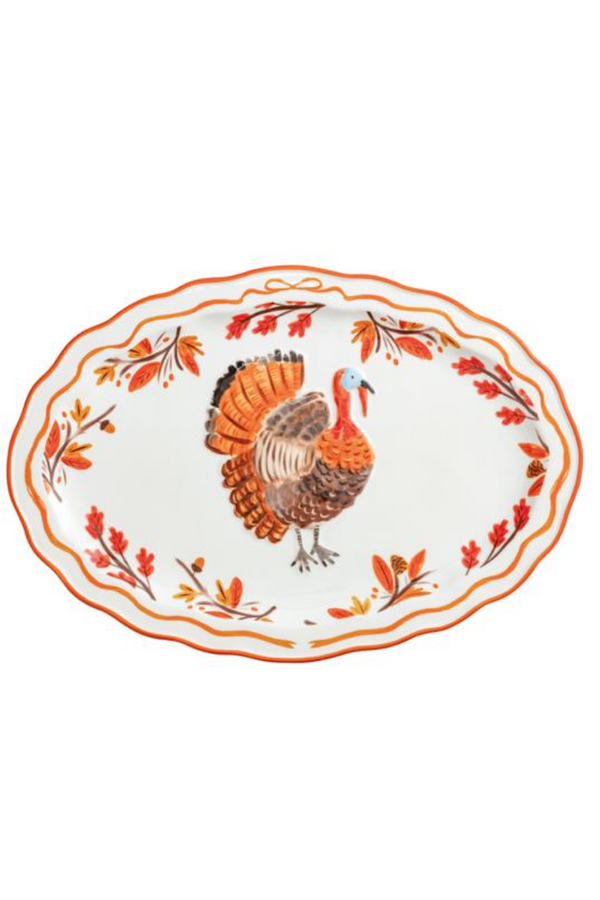Fall Leaves Turkey Platter