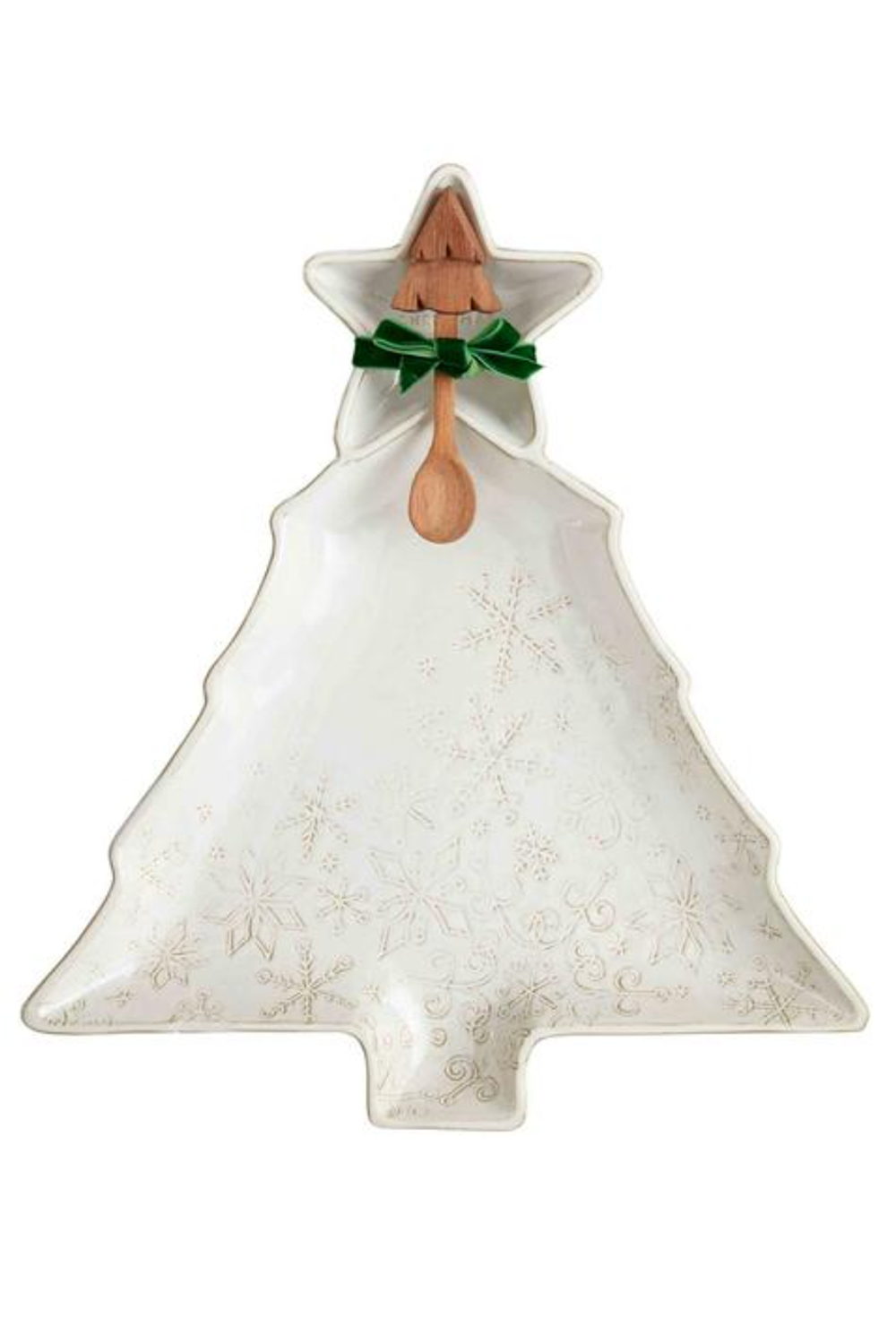 White Christmas Tree Chip and Dip Set